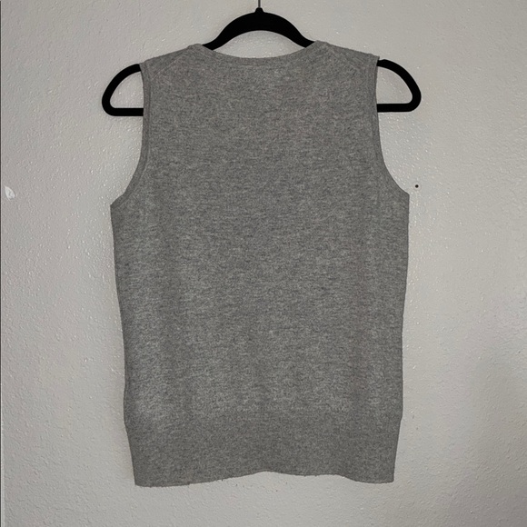 Brooks Brothers Light Gray Cashmere Sweater Vest round neck - Picture 5 of 6